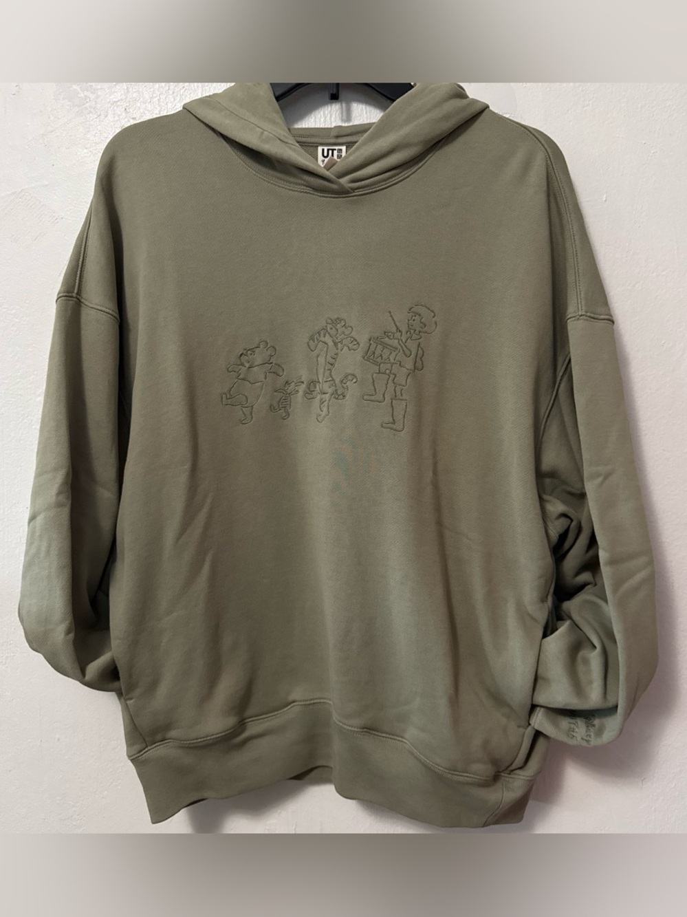 Disney Winnie The Pooh Womens Small Green Hoodie Pocketed Tigger Piglet